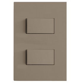 Conjunto Interruptor Duplo (1 Simples + 1 Paralelo) 4x2 - RECTA FENDI SATIN FOSCO